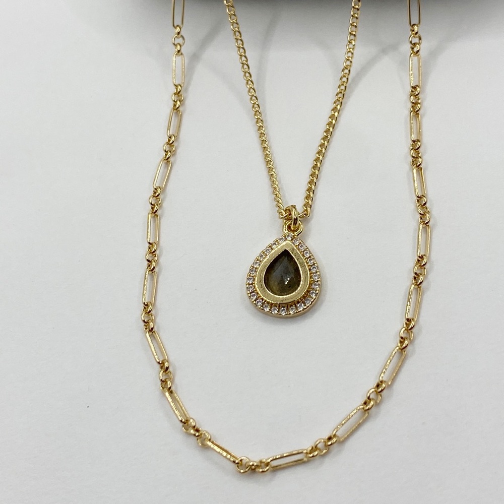 NEW FP x Luna Norte Tigers Eye Layering Necklace Set - Picture 8 of 10